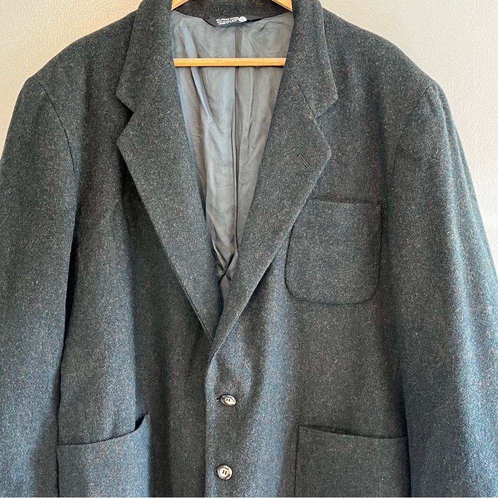 Eddie Bauer Mens Vintage Long Sleeve 100% Wool 2 Button Blazer 42 Reg - Picture 2 of 13